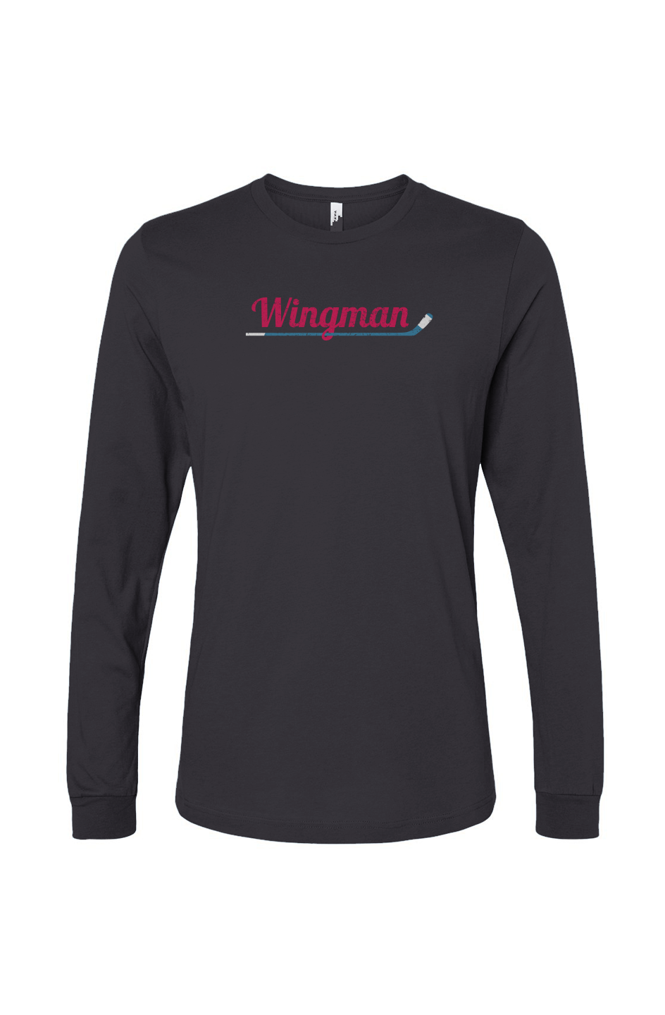 The Benchwarmer Wingman Long Sleeve Dark Grey | Barn Garb Hockey Threads