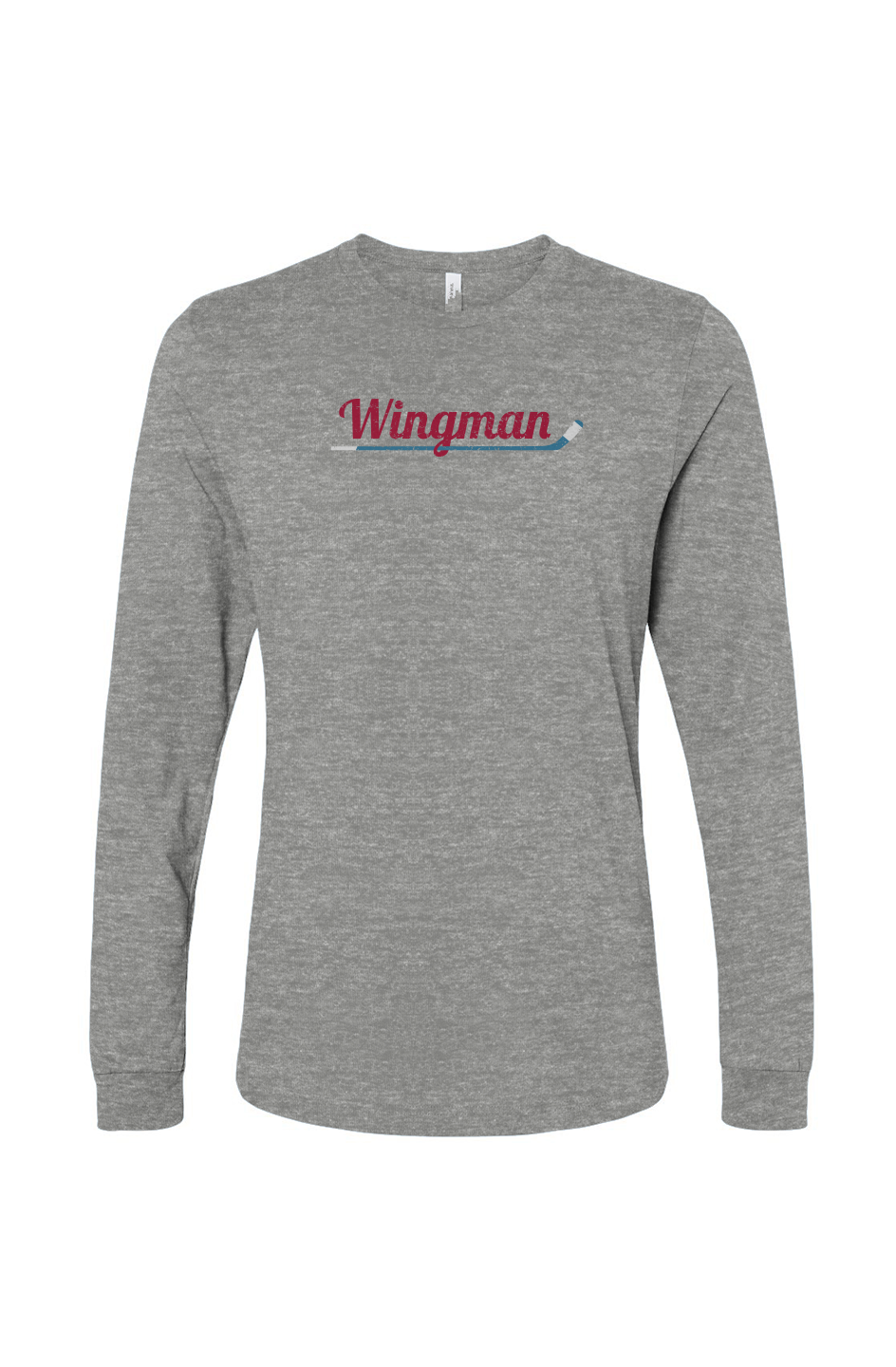 The Benchwarmer Wingman Long Sleeve Grey | Barn Garb Hockey Threads