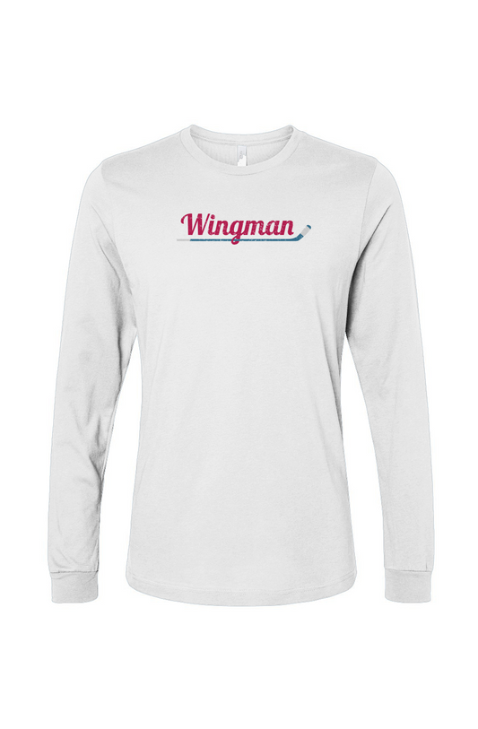The Benchwarmer Wingman Long Sleeve White | Barn Garb Hockey Threads