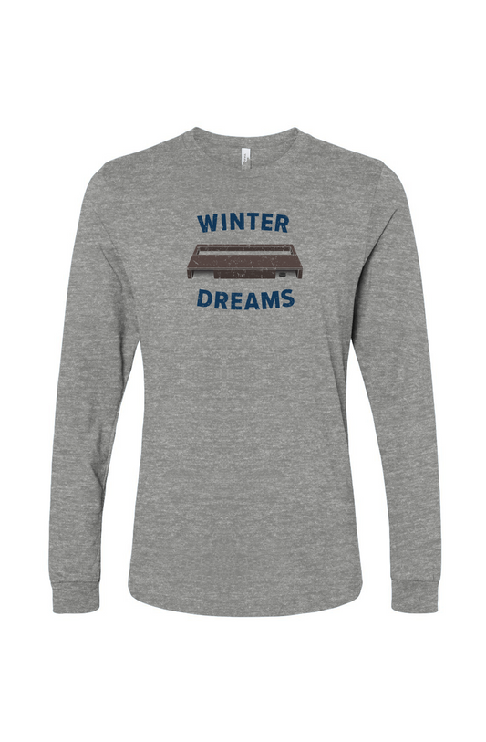The Benchwarmer Winter Dreams Long Sleeve Grey | Barn Garb Hockey Threads