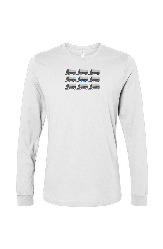 The Benchwarmer Zamboni Nation Long Sleeve White | Barn Garb Hockey Threads