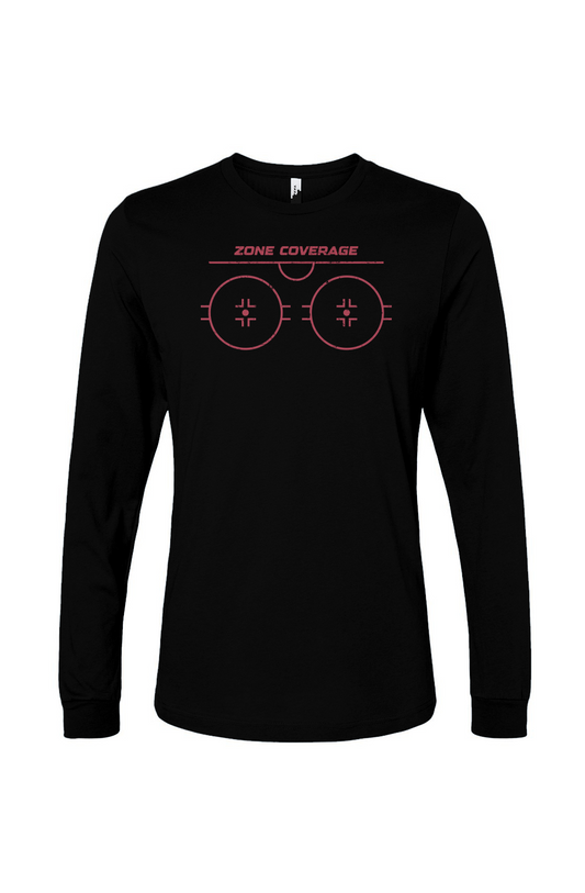 The Benchwarmer Zone Coverage Long Sleeve Black | Barn Garb Hockey Threads