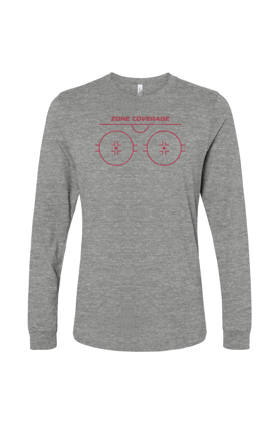 The Benchwarmer Zone Coverage Long Sleeve Grey | Barn Garb Hockey Threads