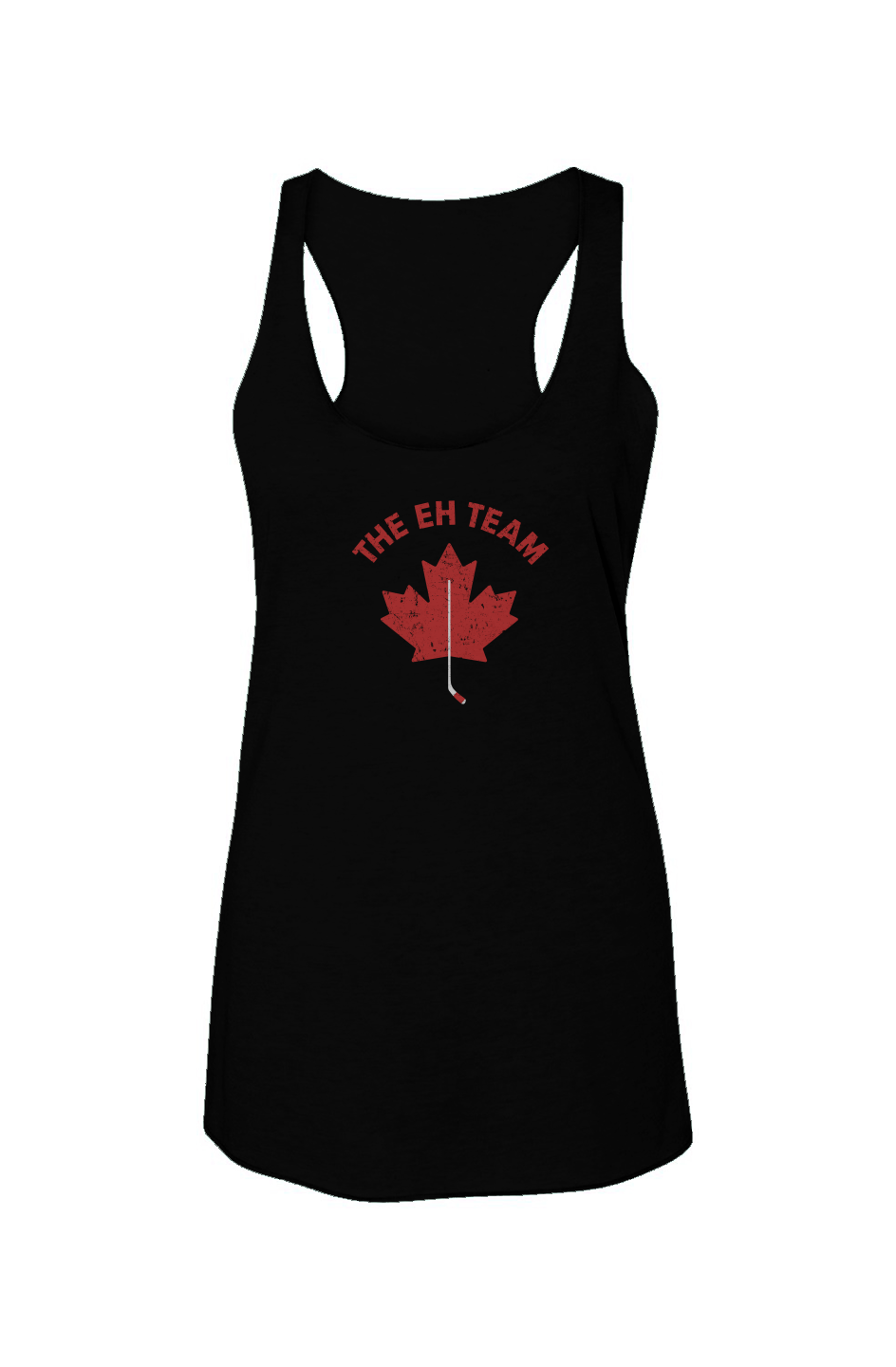 The Eh Team Racerback Barn Tank Black | Barn Garb Hockey Threads