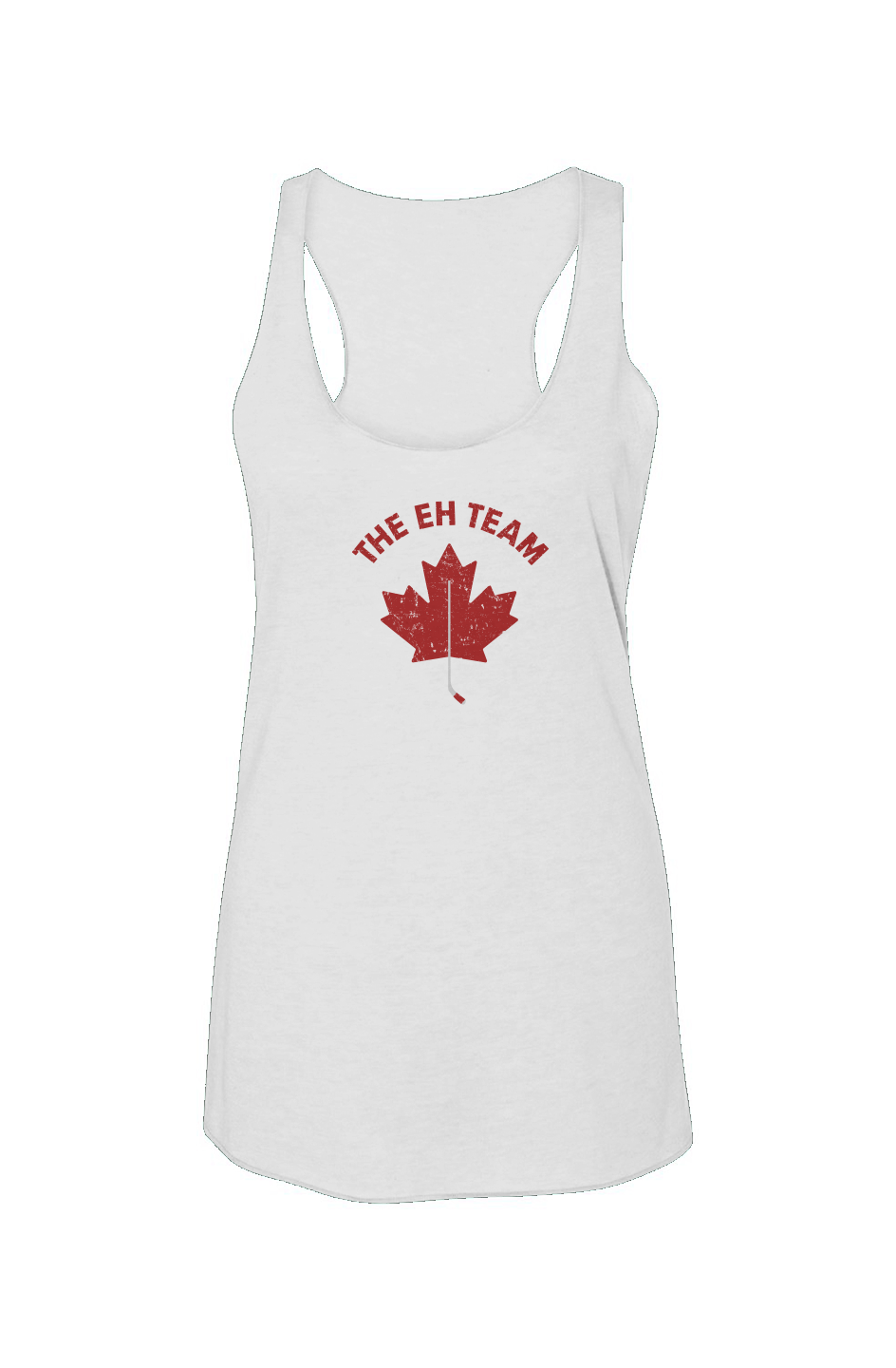 The Eh Team Racerback Barn Tank White | Barn Garb Hockey Threads