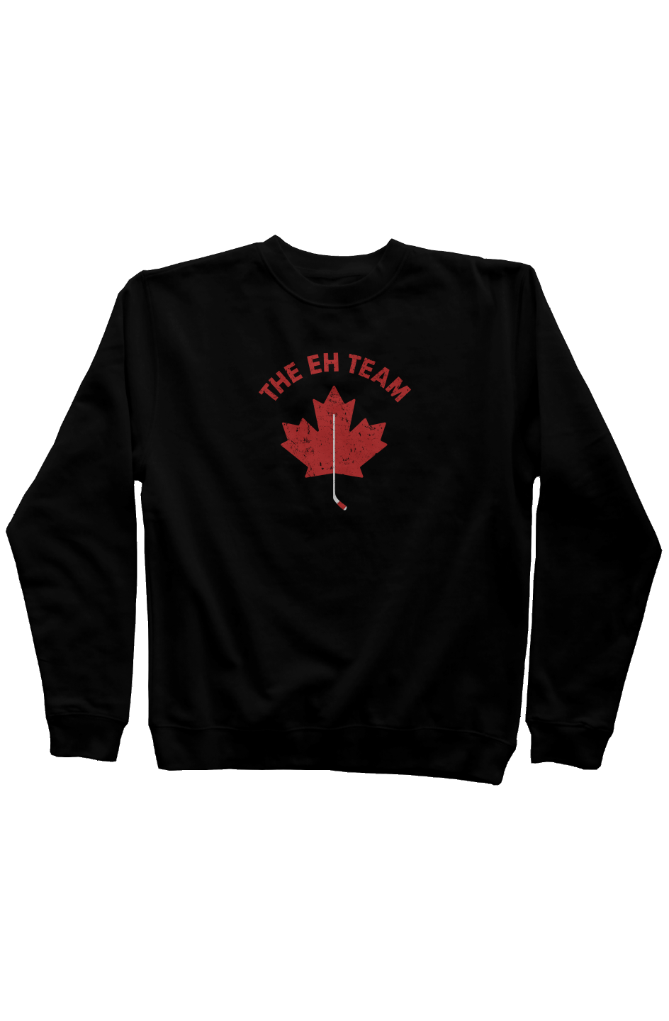 The Eh Team Rinkside Crewneck Sweatshirt Black | Barn Garb Hockey Threads