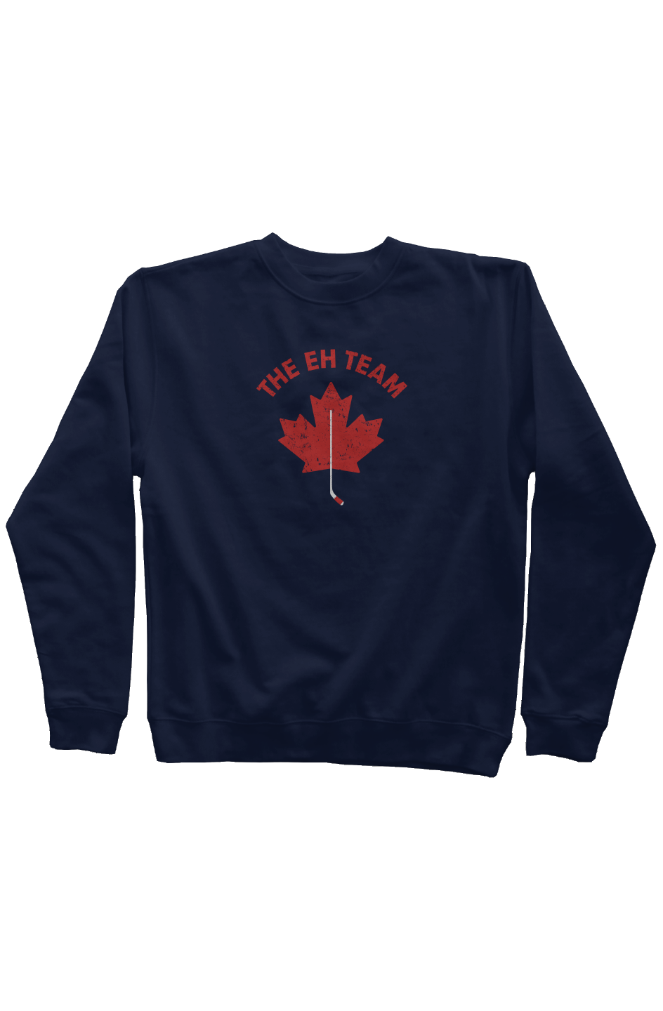The Eh Team Rinkside Crewneck Sweatshirt Navy Blue | Barn Garb Hockey Threads