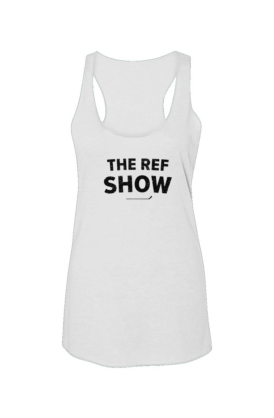 The Ref Show Racerback Barn Tank White | Barn Garb Hockey Threads