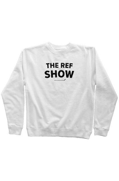 The Ref Show Rinkside Crewneck Sweatshirt White | Barn Garb Hockey Threads
