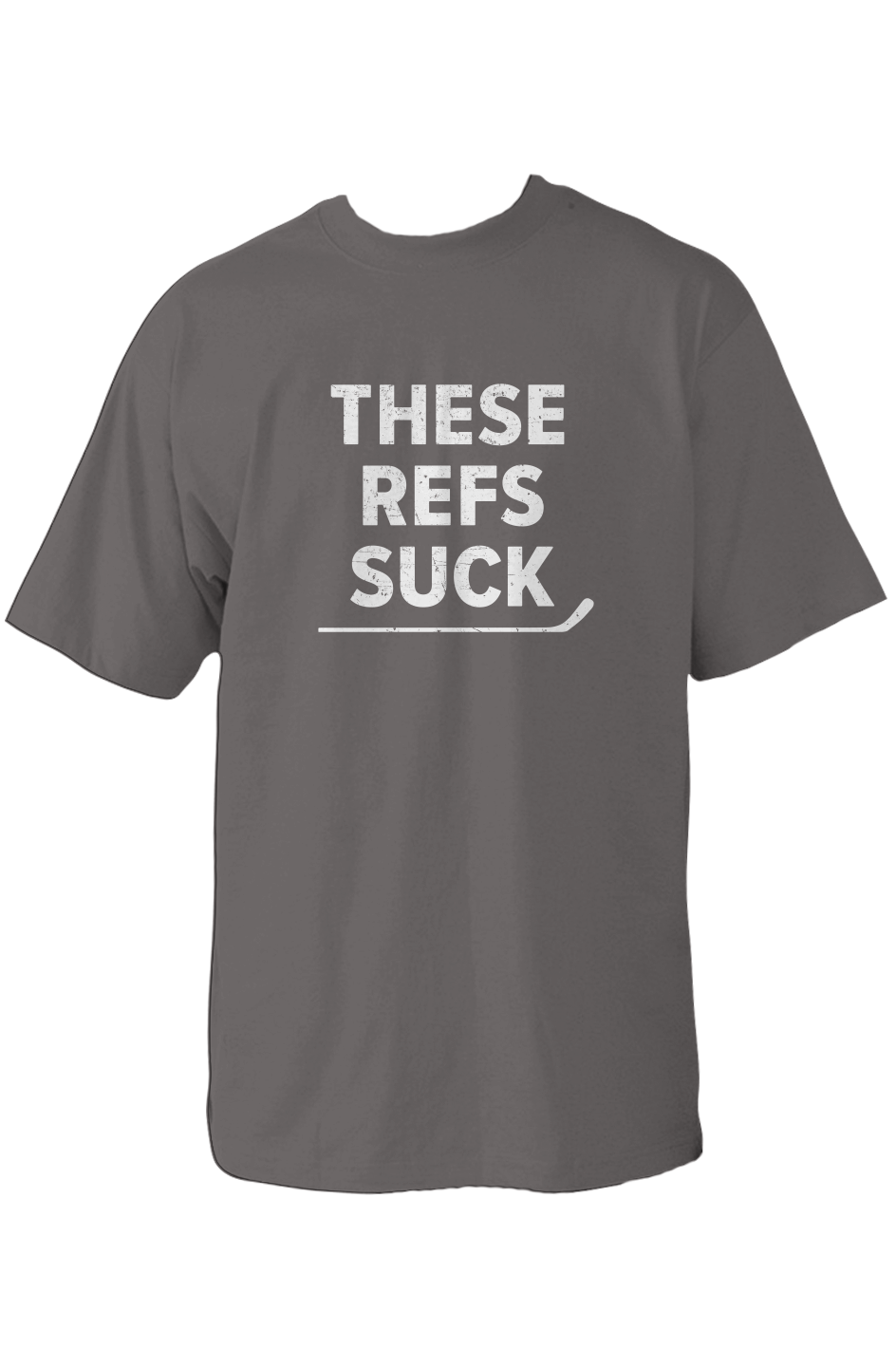 These Refs Suck 90s Throwback Tee Dark Grey | Barn Garb Hockey Threads