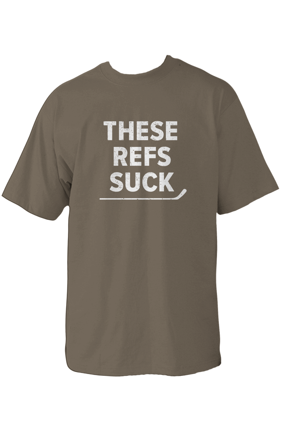 These Refs Suck 90s Throwback Tee Military Green | Barn Garb Hockey Threads