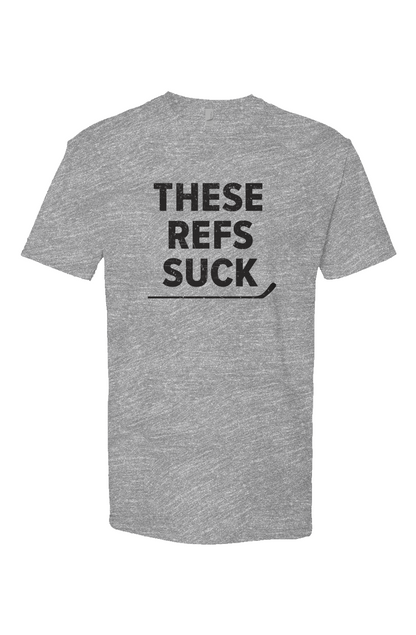 These Refs Suck Breakaway Performance Tee Grey | Barn Garb Hockey Threads
