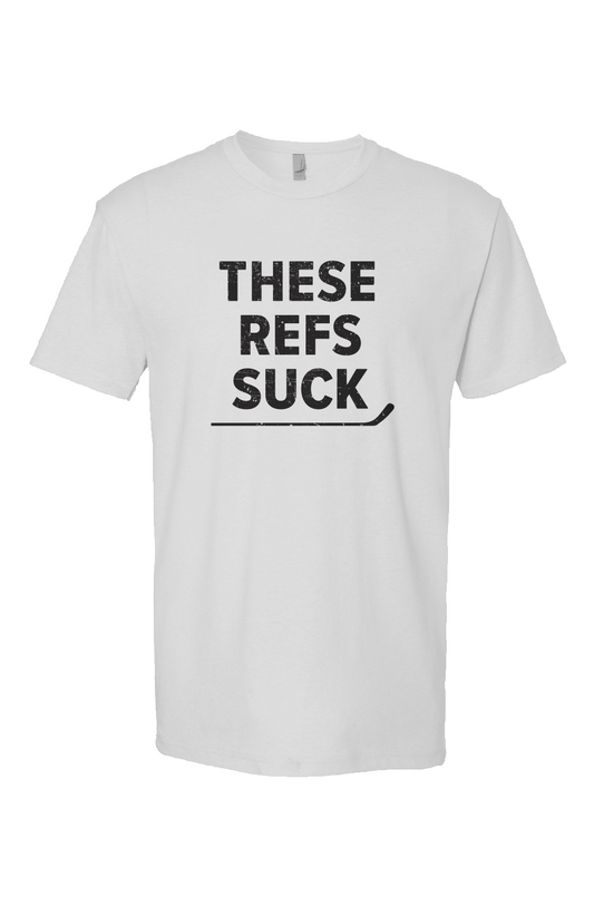 These Refs Suck Breakaway Performance Tee White | Barn Garb Hockey Threads