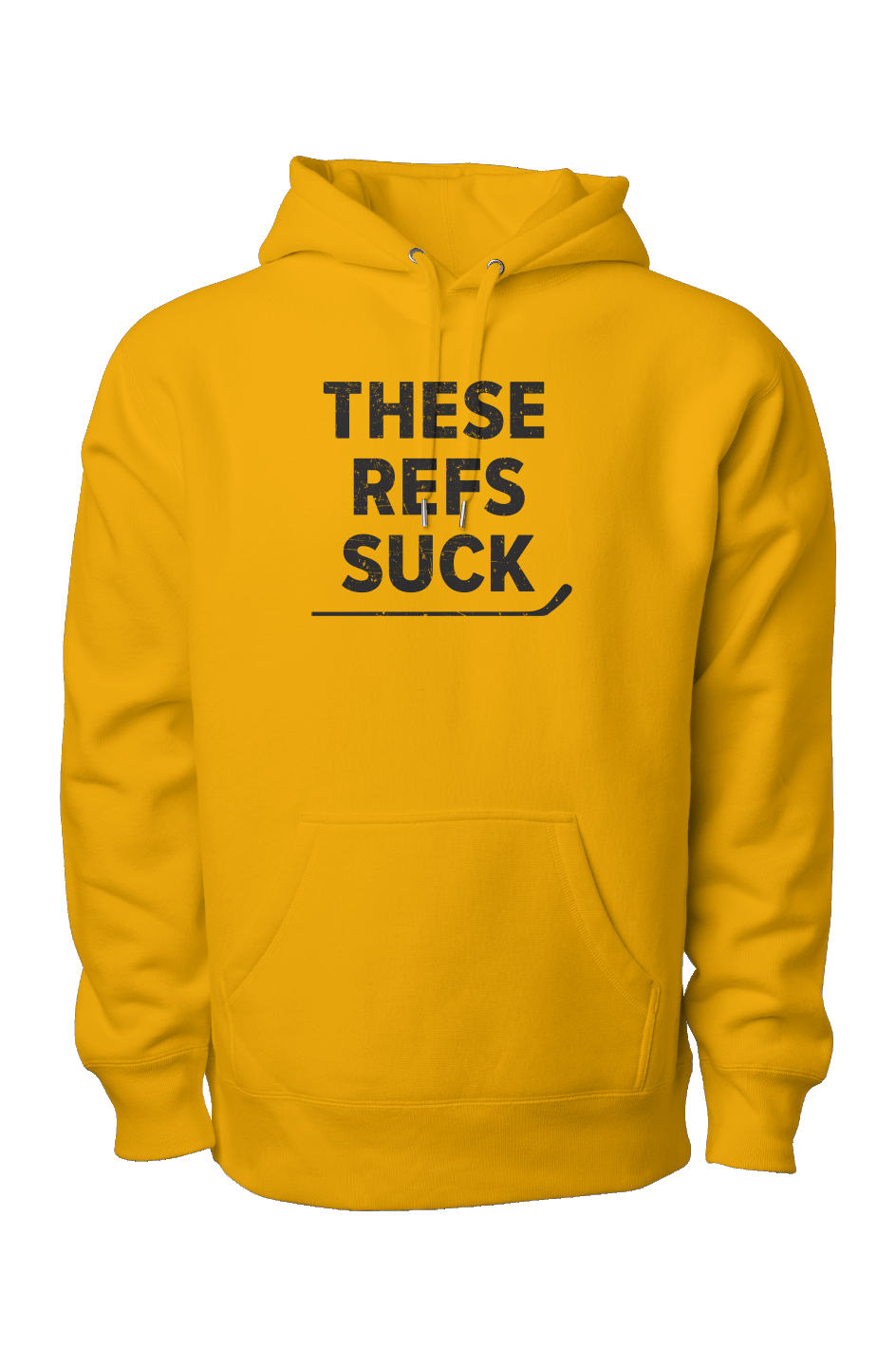 These Refs Suck Legend Heavyweight Hoodie Gold | Barn Garb Hockey Threads