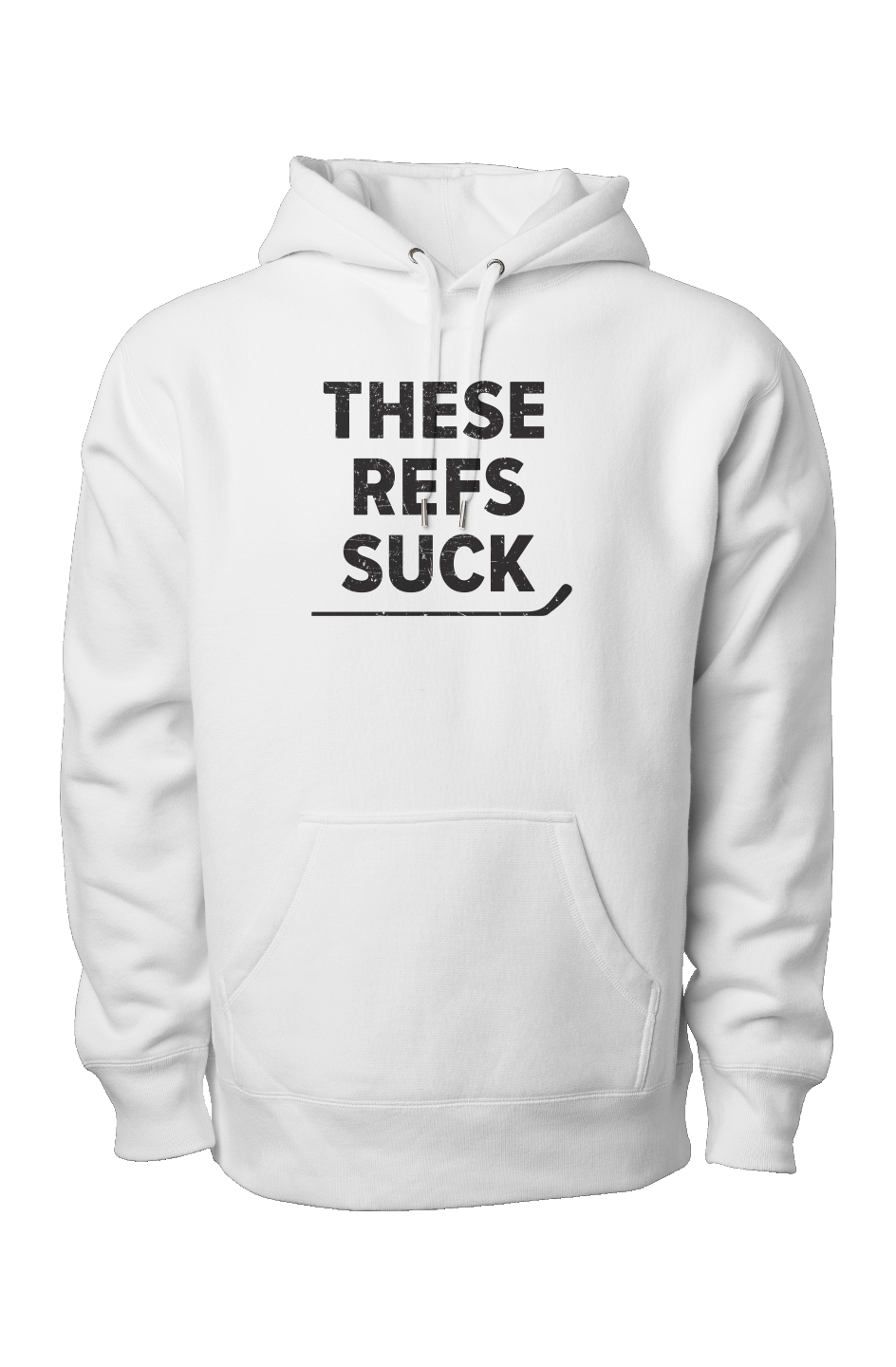 These Refs Suck Legend Heavyweight Hoodie White | Barn Garb Hockey Threads