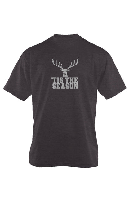 'Tis the Season 90s Throwback Tee Charcoal | Barn Garb Hockey Threads