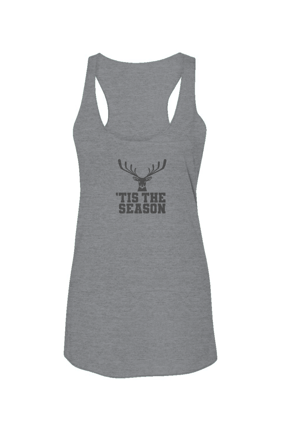 'Tis the Season Racerback Barn Tank Grey | Barn Garb Hockey Threads