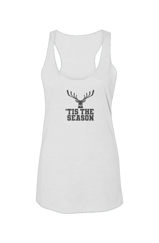 'Tis the Season Racerback Barn Tank White | Barn Garb Hockey Threads