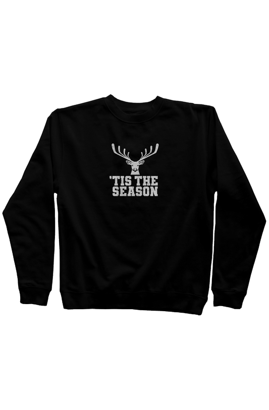 'Tis the Season Rinkside Crewneck Sweatshirt Black | Barn Garb Hockey Threads