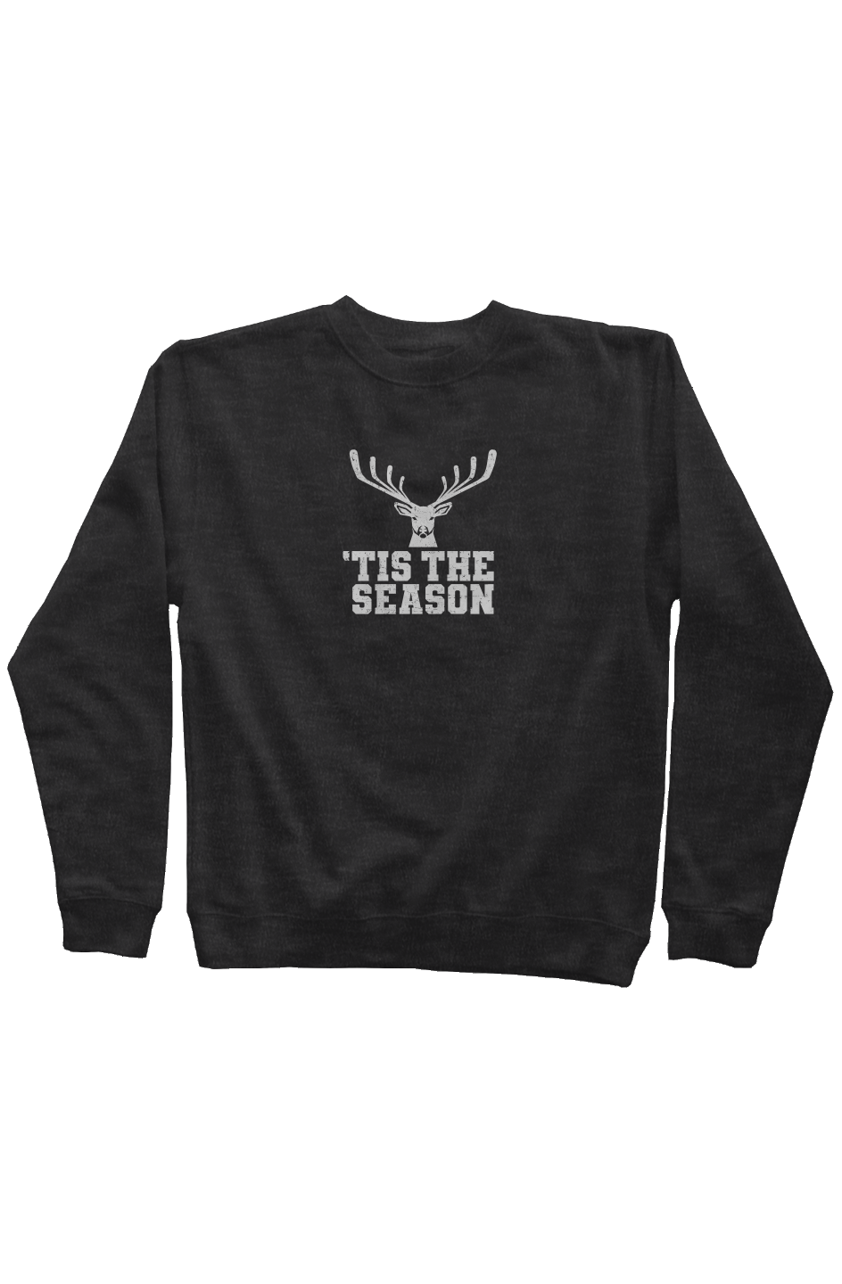 'Tis the Season Rinkside Crewneck Sweatshirt Charcoal | Barn Garb Hockey Threads
