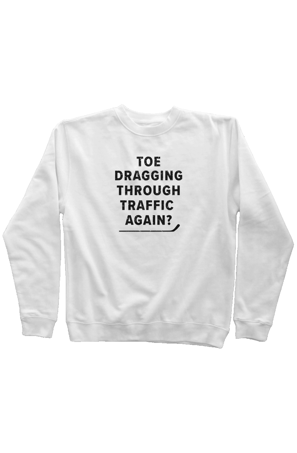 Traffic Rinkside Crewneck Sweatshirt White | Barn Garb Hockey Threads