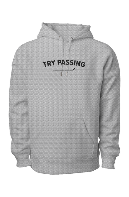 Try Passing Legend Heavyweight Hoodie Grey | Barn Garb Hockey Threads