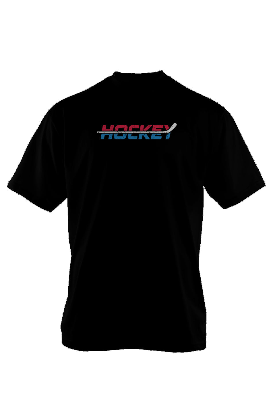USA Patriotic Hockey 90s Throwback Tee Black | Barn Garb Hockey Threads