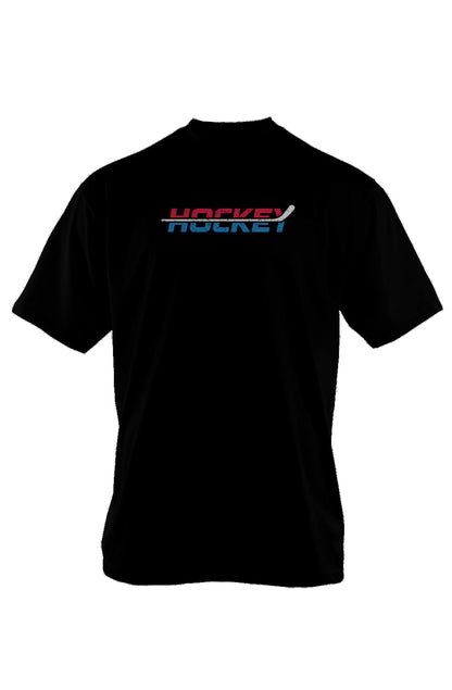USA Patriotic Hockey 90s Throwback Tee Black | Barn Garb Hockey Threads