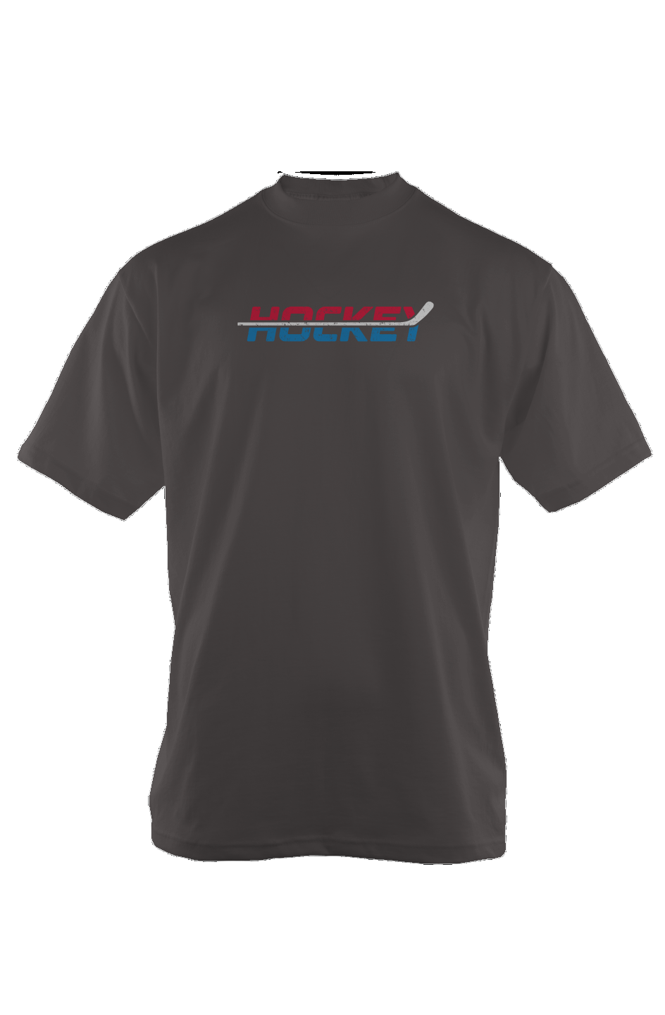 USA Patriotic Hockey 90s Throwback Tee Charcoal | Barn Garb Hockey Threads