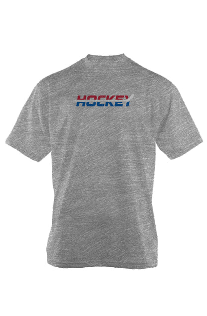 USA Patriotic Hockey 90s Throwback Tee Grey | Barn Garb Hockey Threads