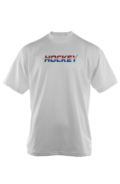 USA Patriotic Hockey 90s Throwback Tee White | Barn Garb Hockey Threads