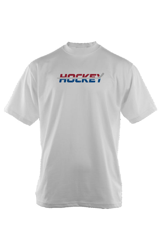 USA Patriotic Hockey 90s Throwback Tee White | Barn Garb Hockey Threads