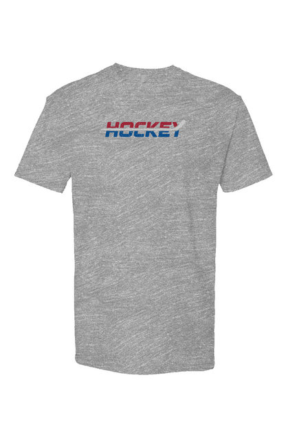 USA Patriotic Hockey Breakaway Performance Tee Grey | Barn Garb Hockey Threads