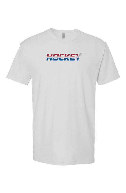 USA Patriotic Hockey Breakaway Performance Tee White | Barn Garb Hockey Threads