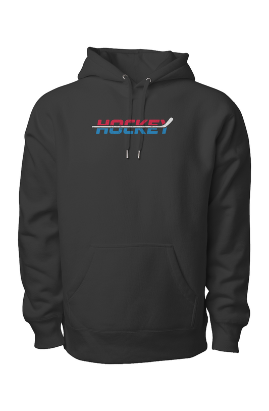 USA Patriotic Hockey Legend Heavyweight Hoodie Black | Barn Garb Hockey Threads