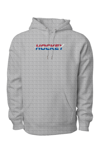 USA Patriotic Hockey Legend Heavyweight Hoodie Grey | Barn Garb Hockey Threads