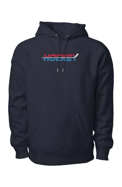 USA Patriotic Hockey Legend Heavyweight Hoodie Navy | Barn Garb Hockey Threads