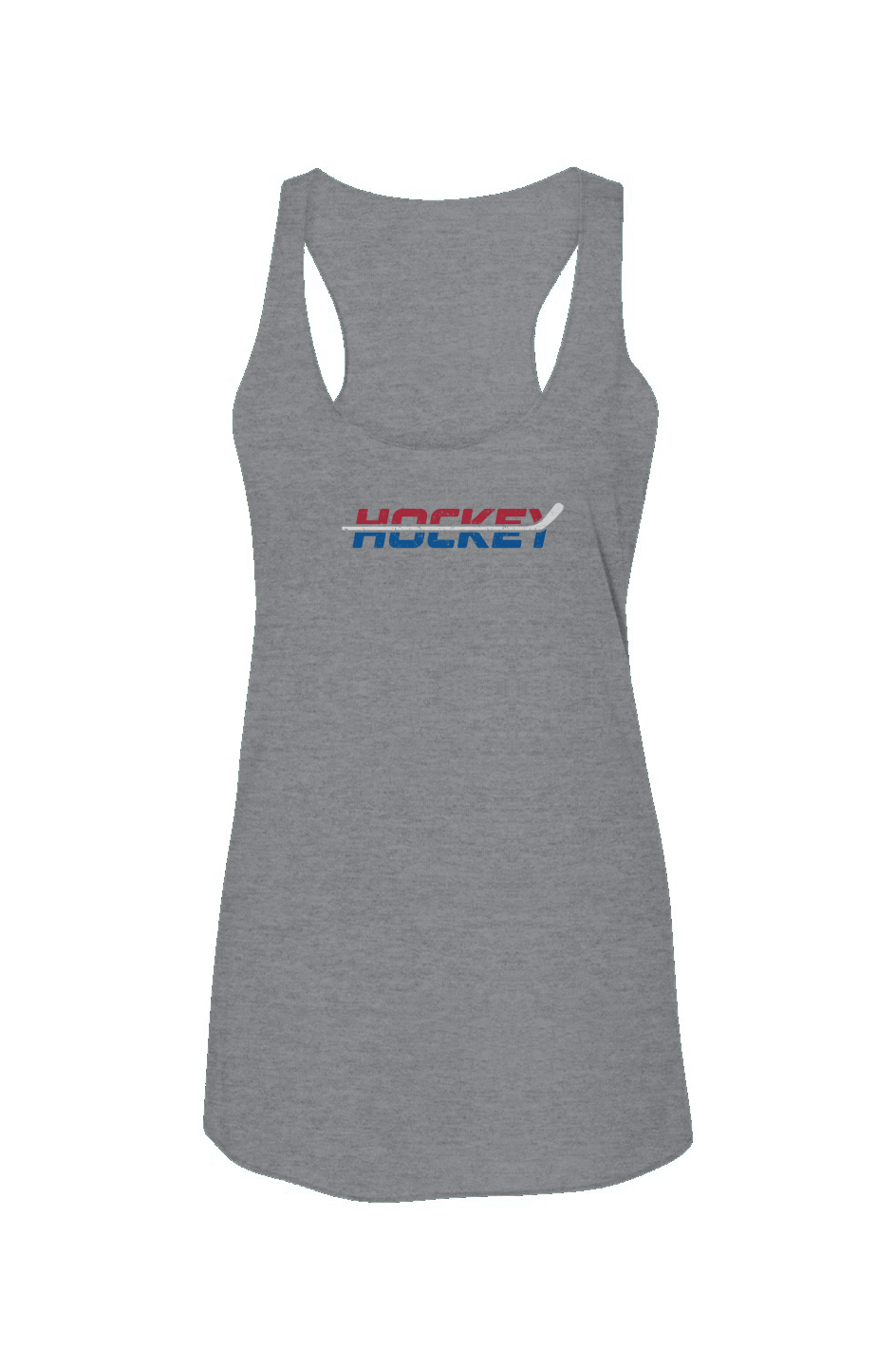 USA Patriotic Hockey Racerback Barn Tank Grey | Barn Garb Hockey Threads