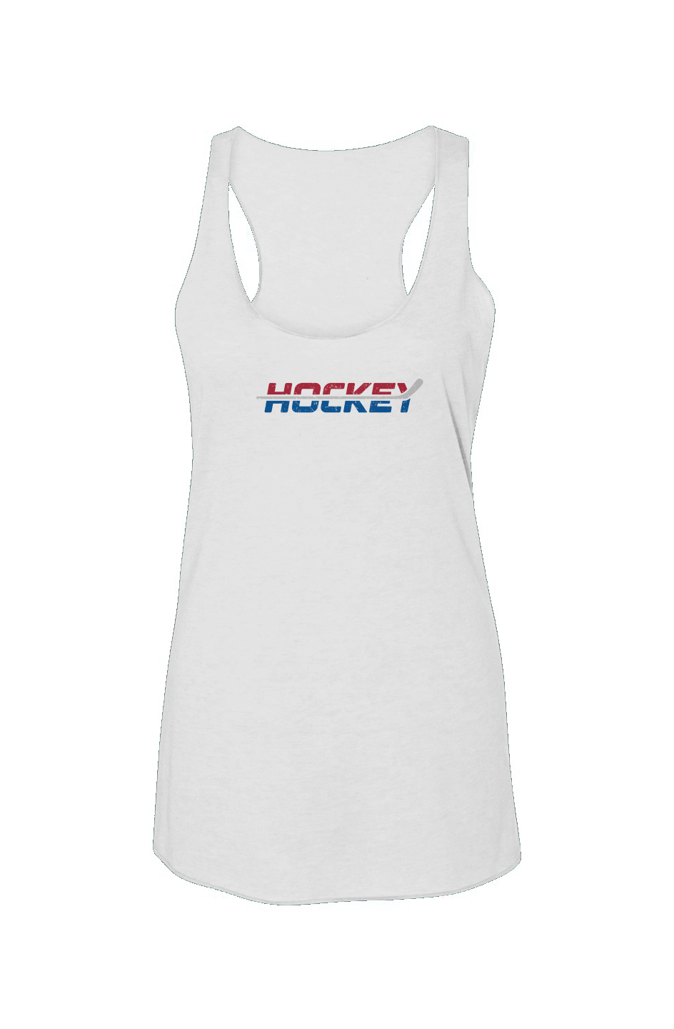 USA Patriotic Hockey Racerback Barn Tank White | Barn Garb Hockey Threads