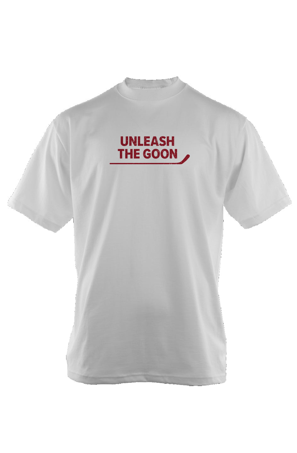 Unleash the Goon 90s Throwback Tee White | Barn Garb Hockey Threads