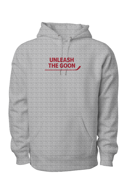 Unleash the Goon Legend Heavyweight Hoodie Grey | Barn Garb Hockey Threads