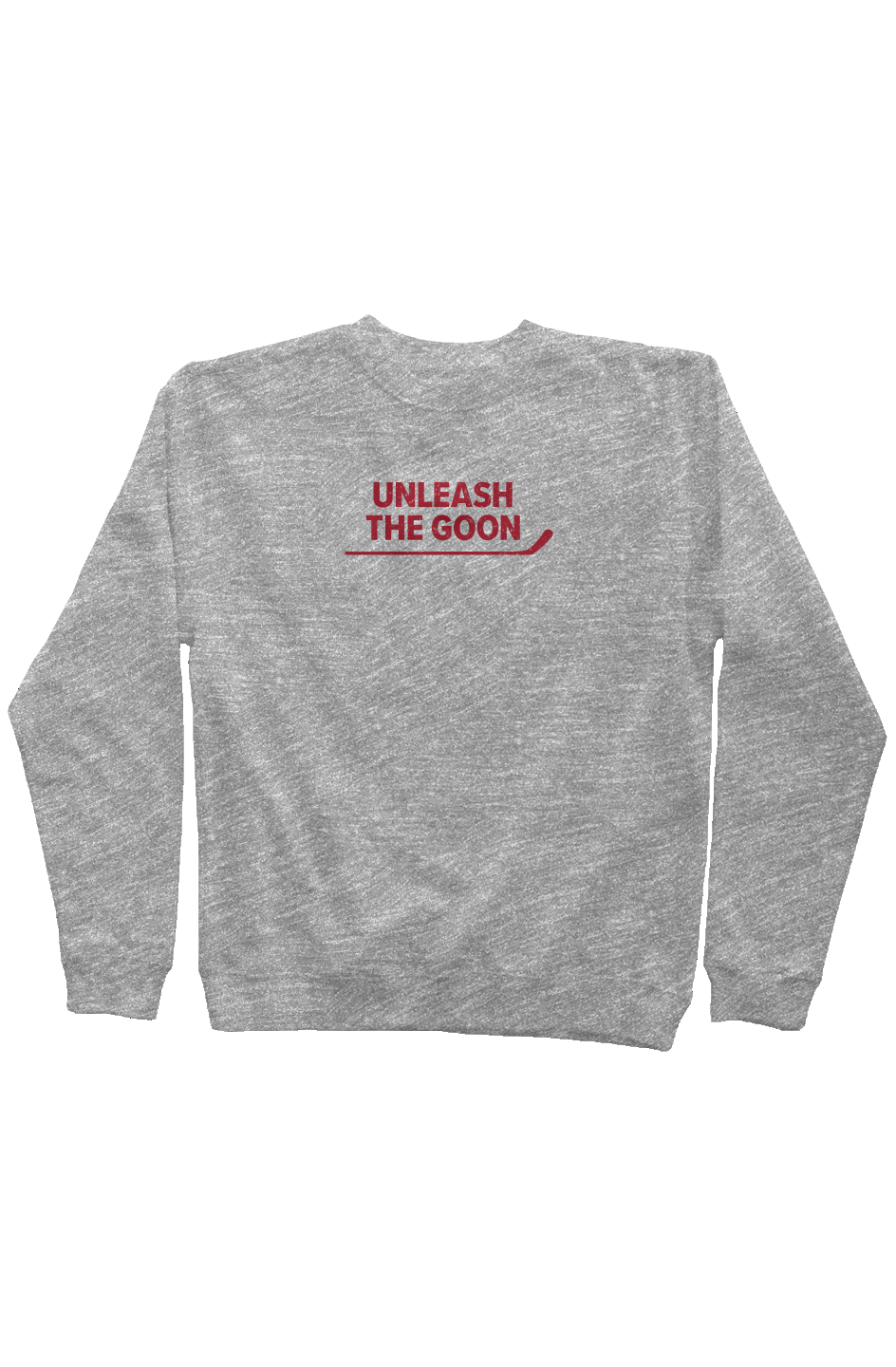 Unleash the Goon Rinkside Mid Weight Crewneck Grey | Barn Garb Hockey Threads