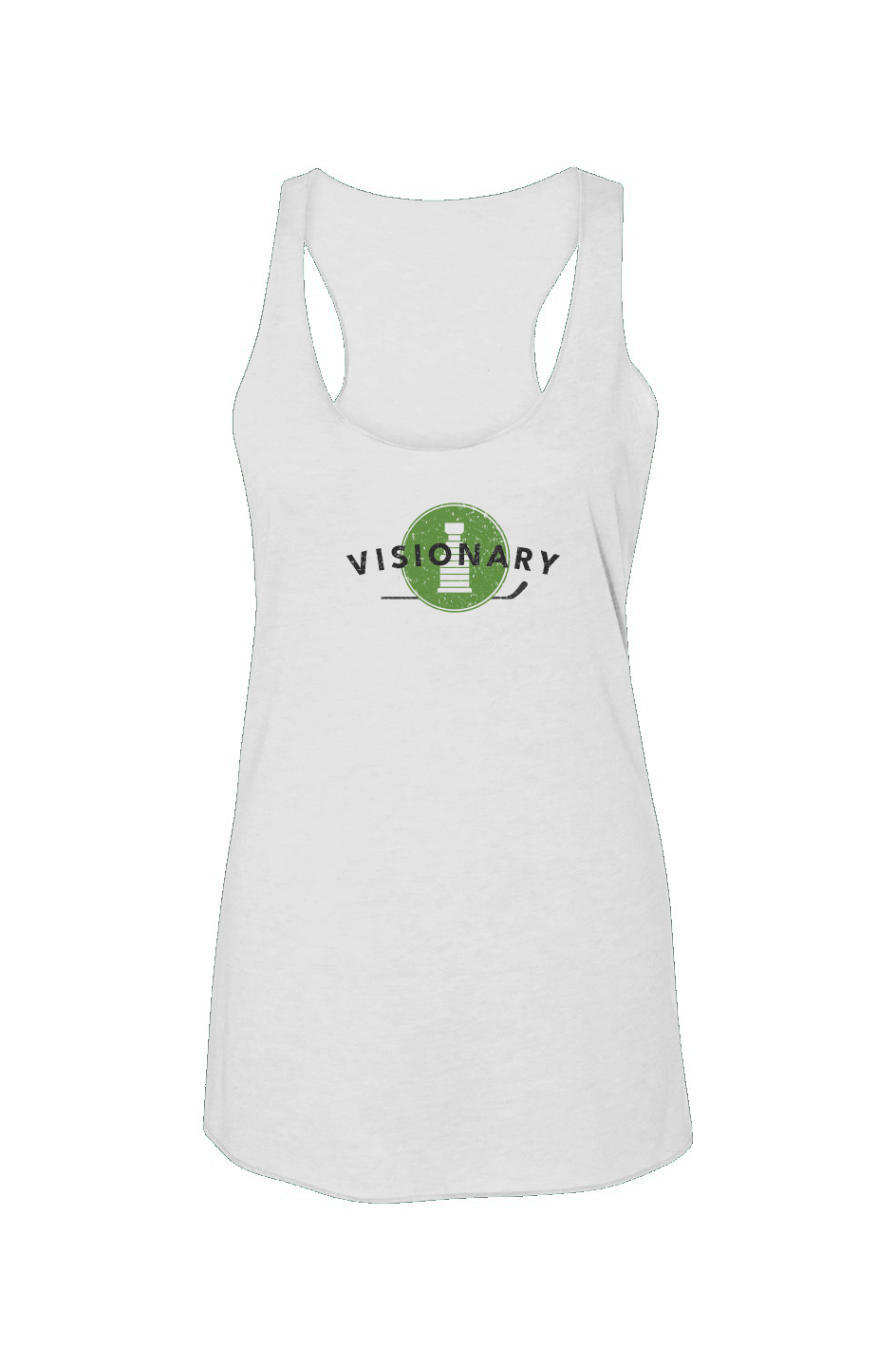 Visionary Racerback Barn Tank White | Barn Garb Hockey Threads