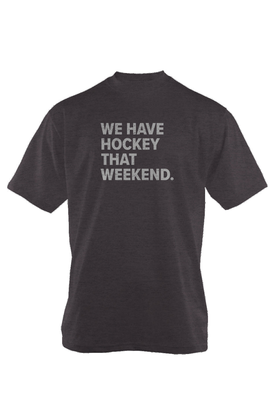 We Have Hockey That Weekend 90s Throwback Oversized Heavyweight Tee Charcoal | Barn Garb Hockey Threads