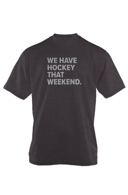 We Have Hockey That Weekend 90s Throwback Oversized Heavyweight Tee Charcoal | Barn Garb Hockey Threads