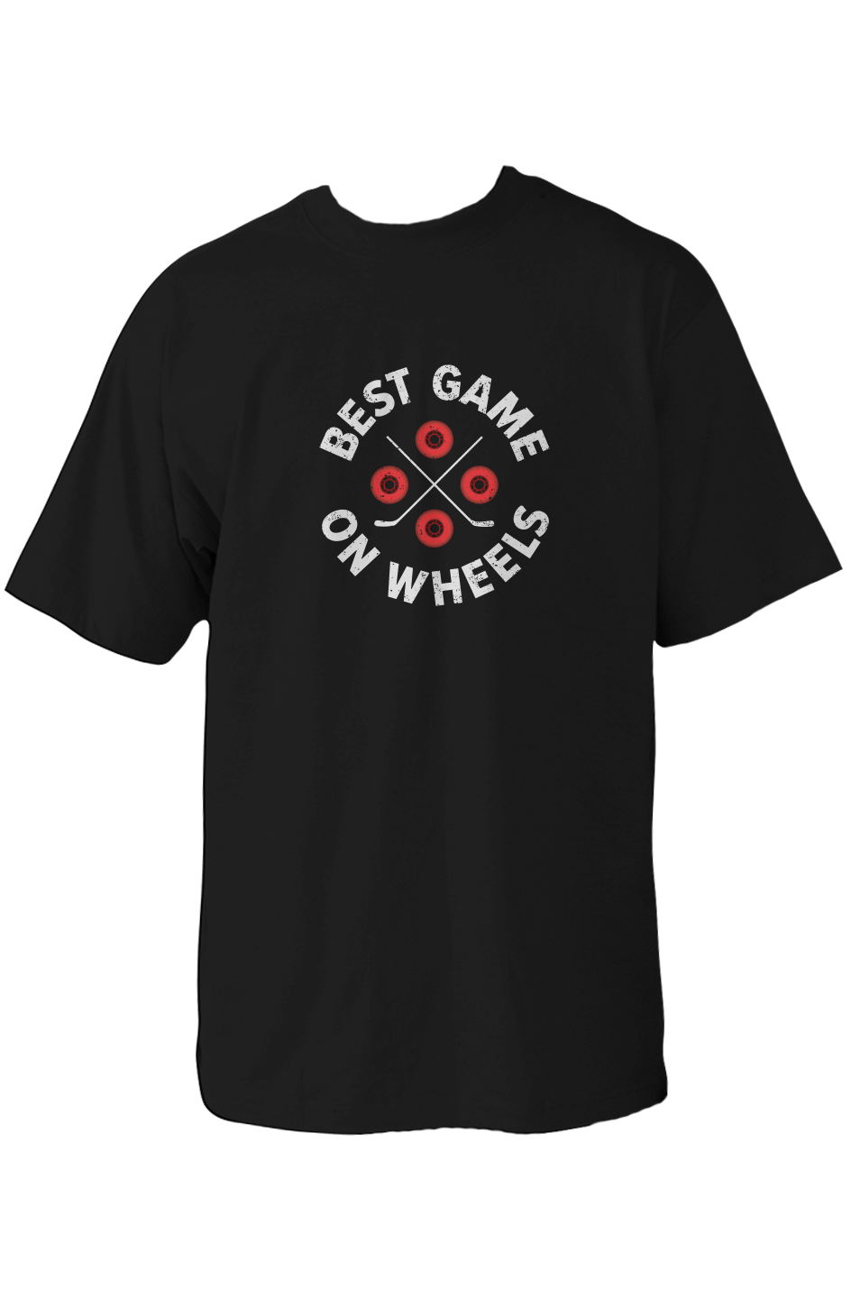 Wheels and Sticks 90s Throwback Tee Black | Barn Garb Hockey Threads