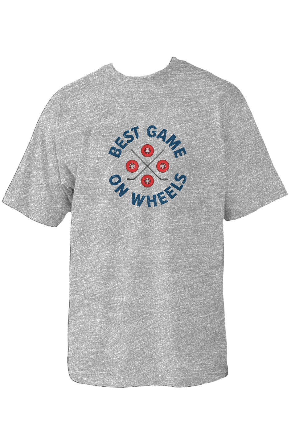 Wheels and Sticks 90s Throwback Tee Grey | Barn Garb Hockey Threads