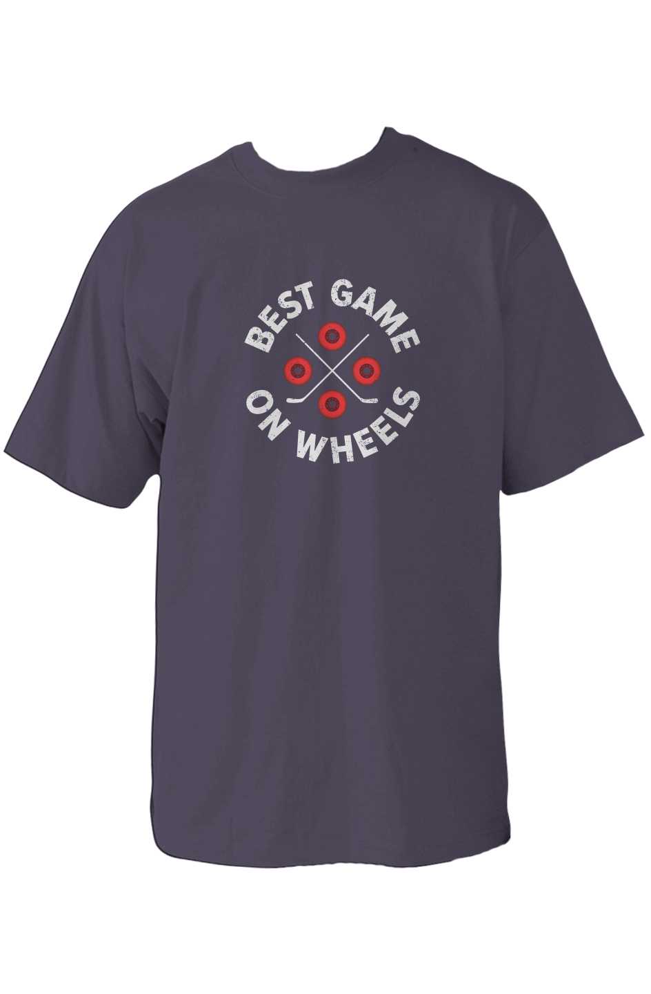 Wheels and Sticks 90s Throwback Tee Navy Blue | Barn Garb Hockey Threads
