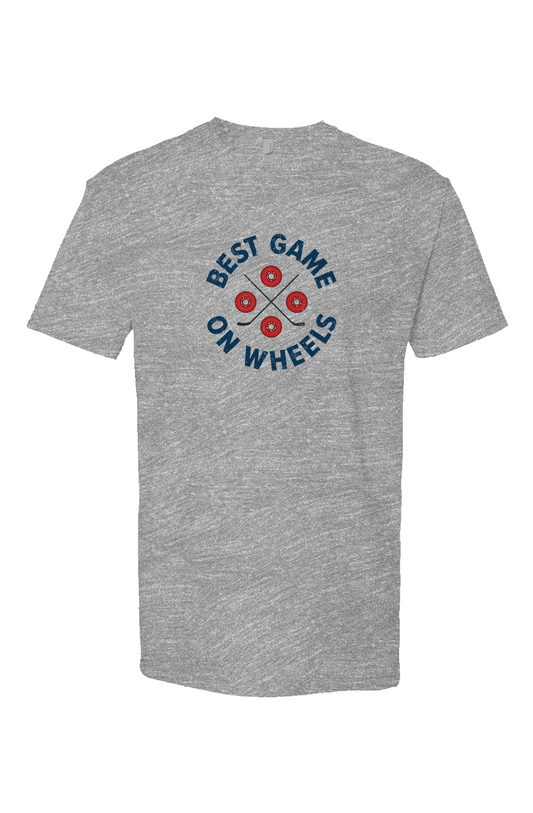 Wheels and Sticks Breakaway Performance Tee Grey | Barn Garb Hockey Threads