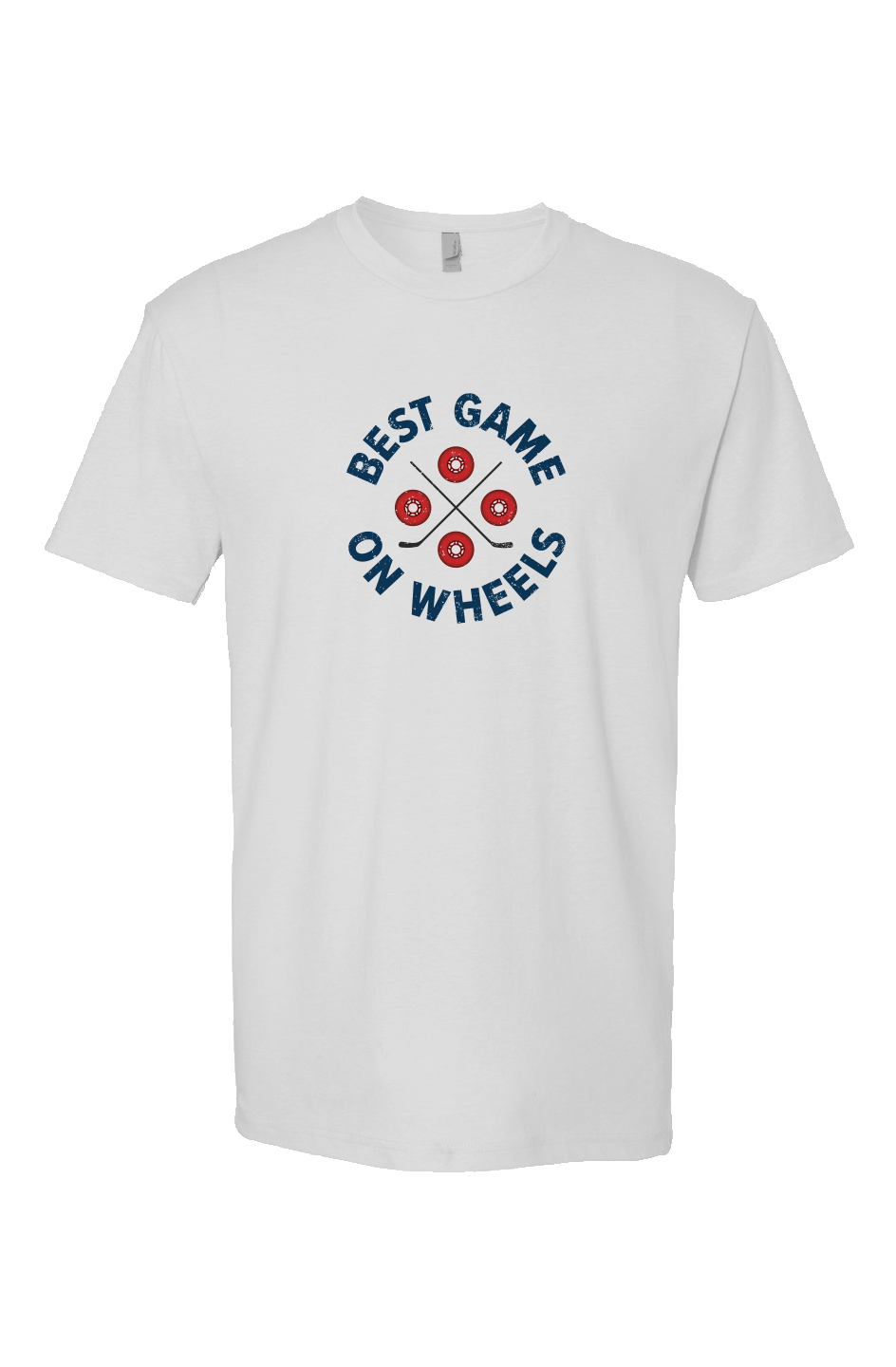 Wheels and Sticks Breakaway Performance Tee White | Barn Garb Hockey Threads
